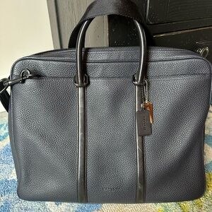 Coach dark blue Leather Bag